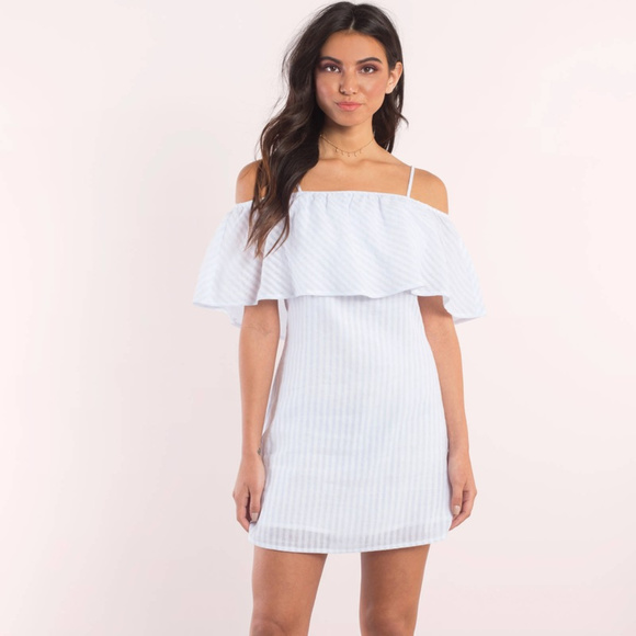 Tobi Dresses & Skirts - Tobi Sandra Light Blue Striped Shift Dress